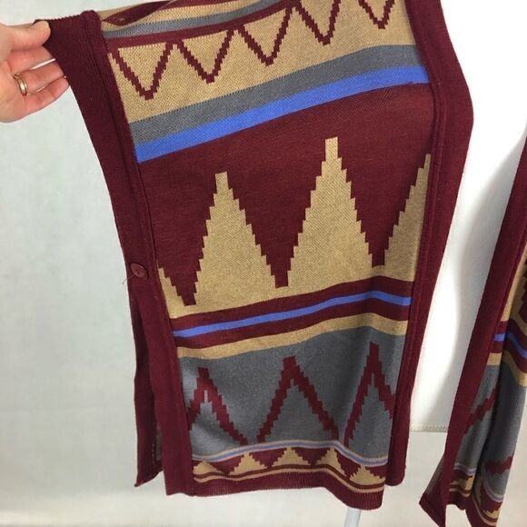 Cotton Emporium Aztec Open Front Cardigan - Picture 4 of 6